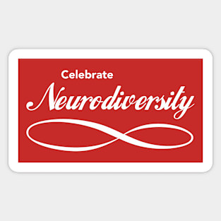 Celebrate Neurodiversity (white text) Sticker